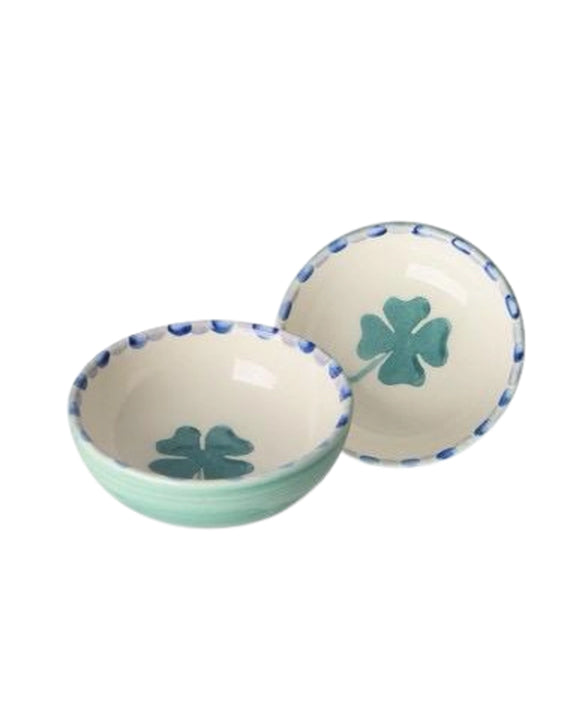 Green Combo - Hand Painted Ceramic Clover Dipping Bowl - RicebyRice - Printfresh
