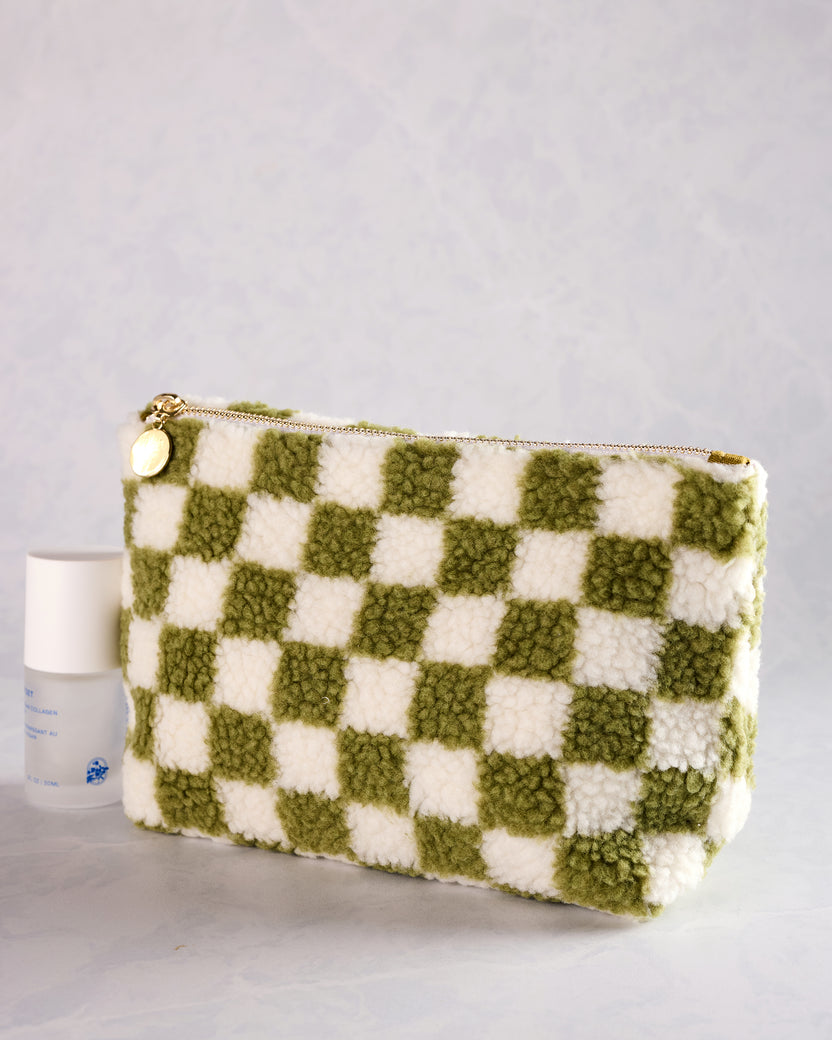 Green Check - Teddy Pouch - The Darling Effect - Printfresh