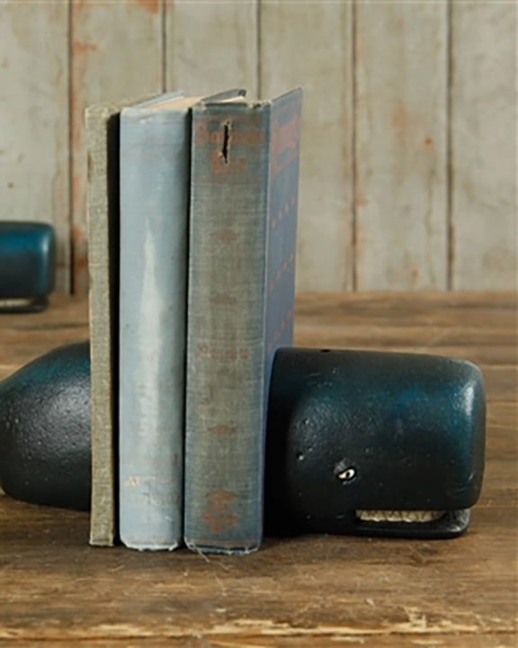 Grey - Whale Bookends Pair - Cast Iron - HomeArt - Printfresh