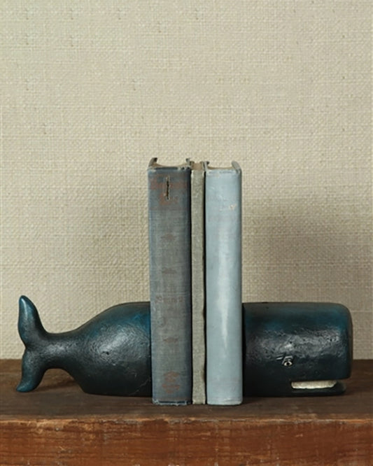 Grey - Whale Bookends Pair - Cast Iron - HomeArt - Printfresh