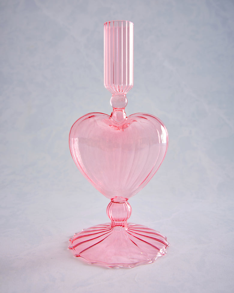 Abbott - Heart Taper Holder - Pink - Printfresh