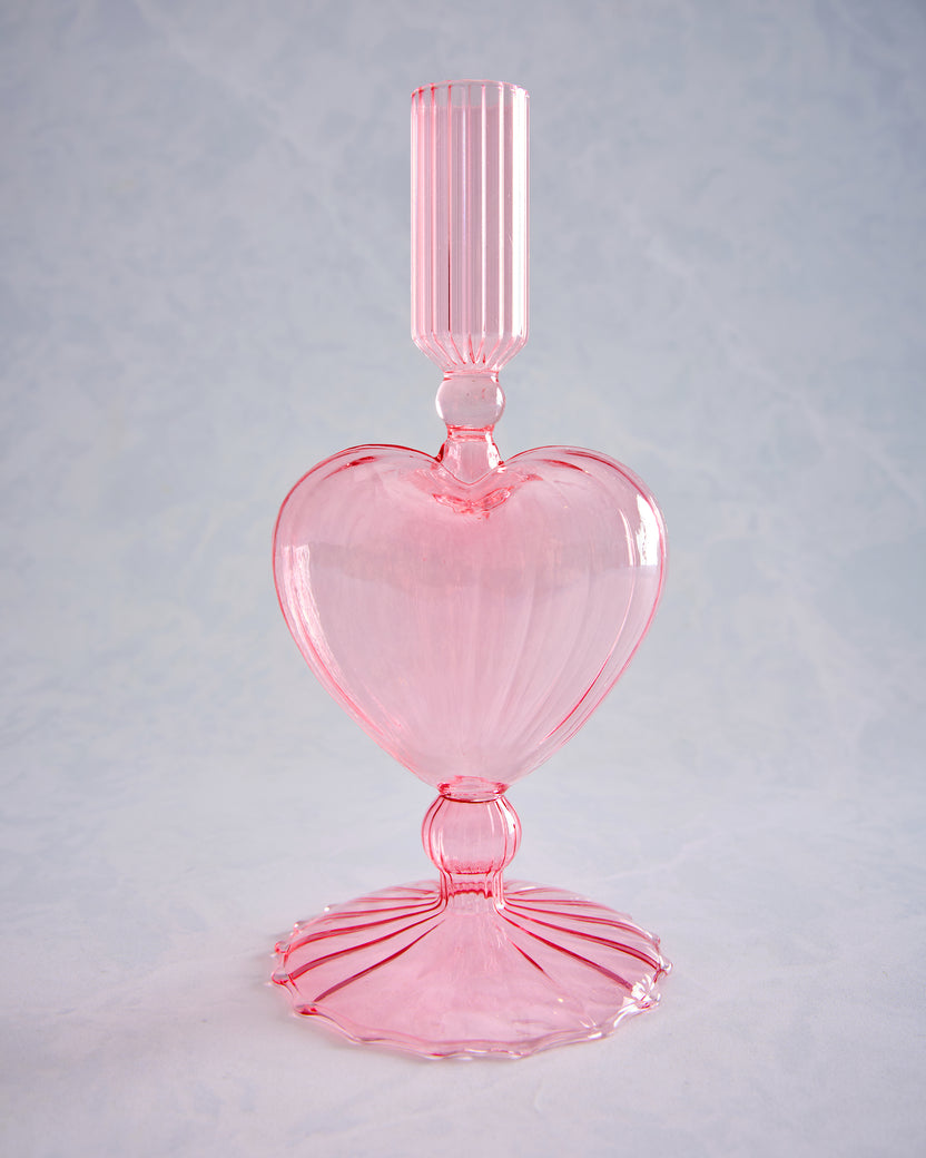 Abbott - Heart Taper Holder - Pink - Printfresh