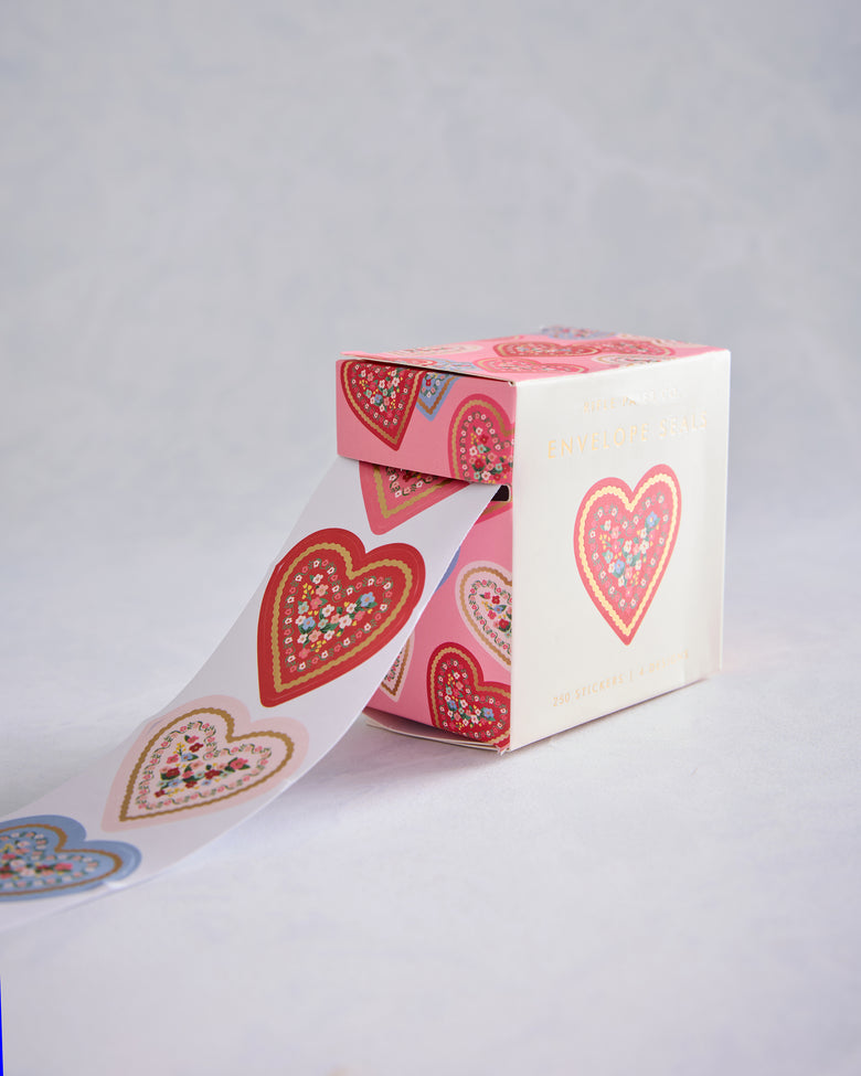 Red Combo - Hearts Envelope Seals - Rifle Paper - Printfresh