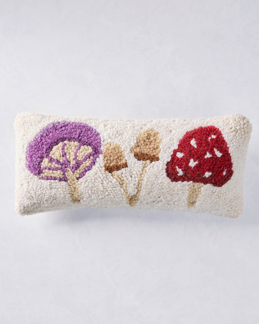 Ivory Combo - Mushrooms Hook Pillow - Peking Handicraft