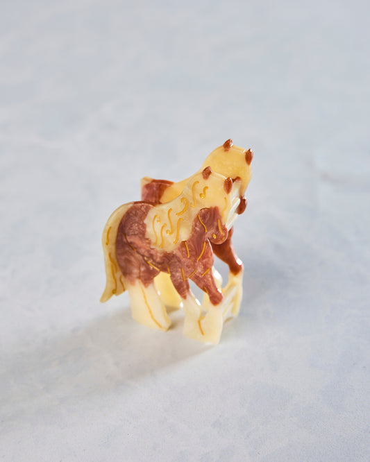 Brown Combo - Hand Painted Horse Claw Clip - Solar Eclipse - Printfresh