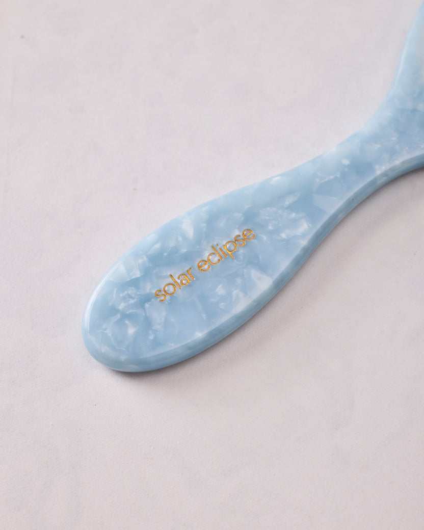 Blue Combo - Hand Painted Hydrangea Amazing Hair Day Brush - Solar Eclipse - Printfresh