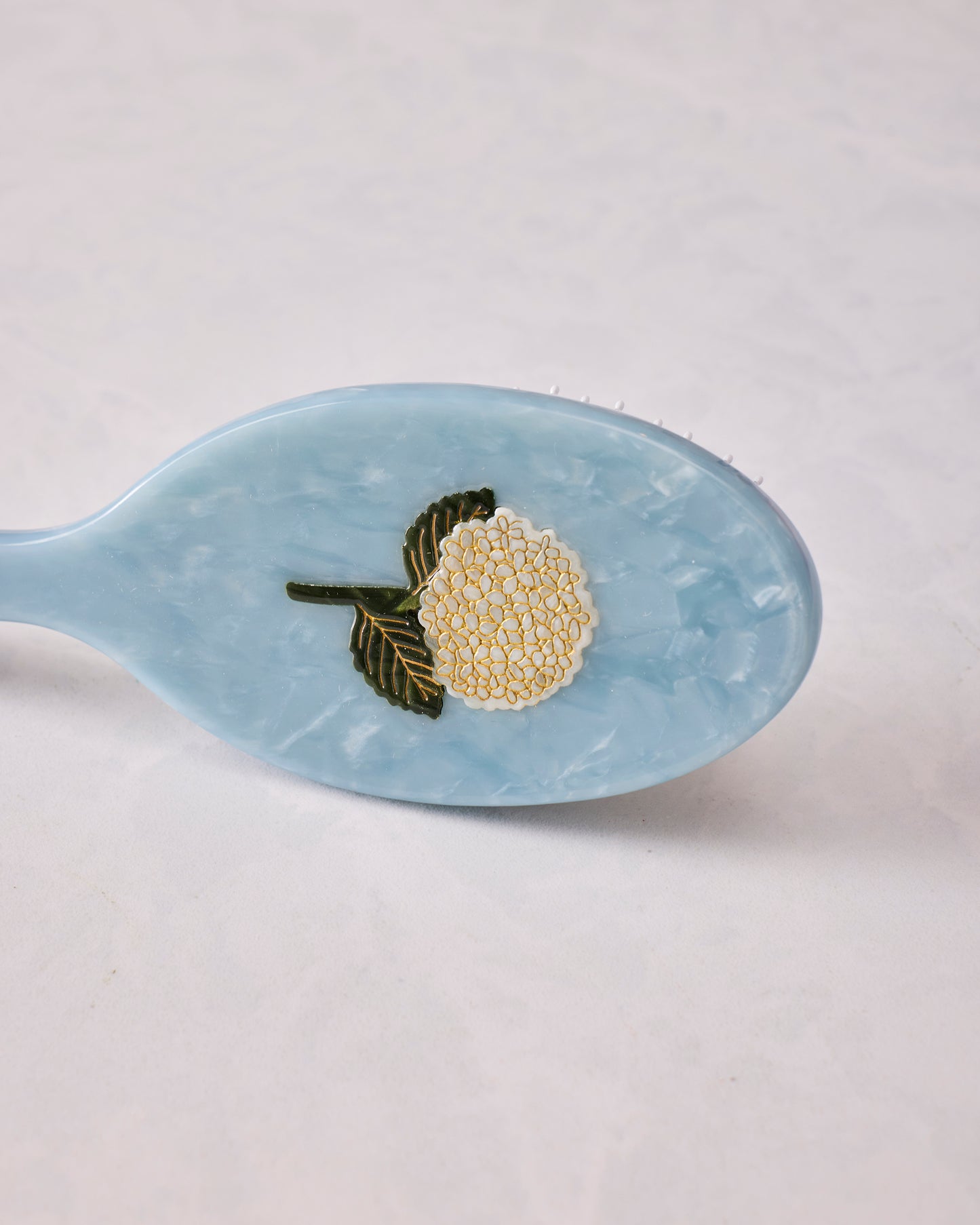 Blue Combo - Hand Painted Hydrangea Amazing Hair Day Brush - Solar Eclipse - Printfresh
