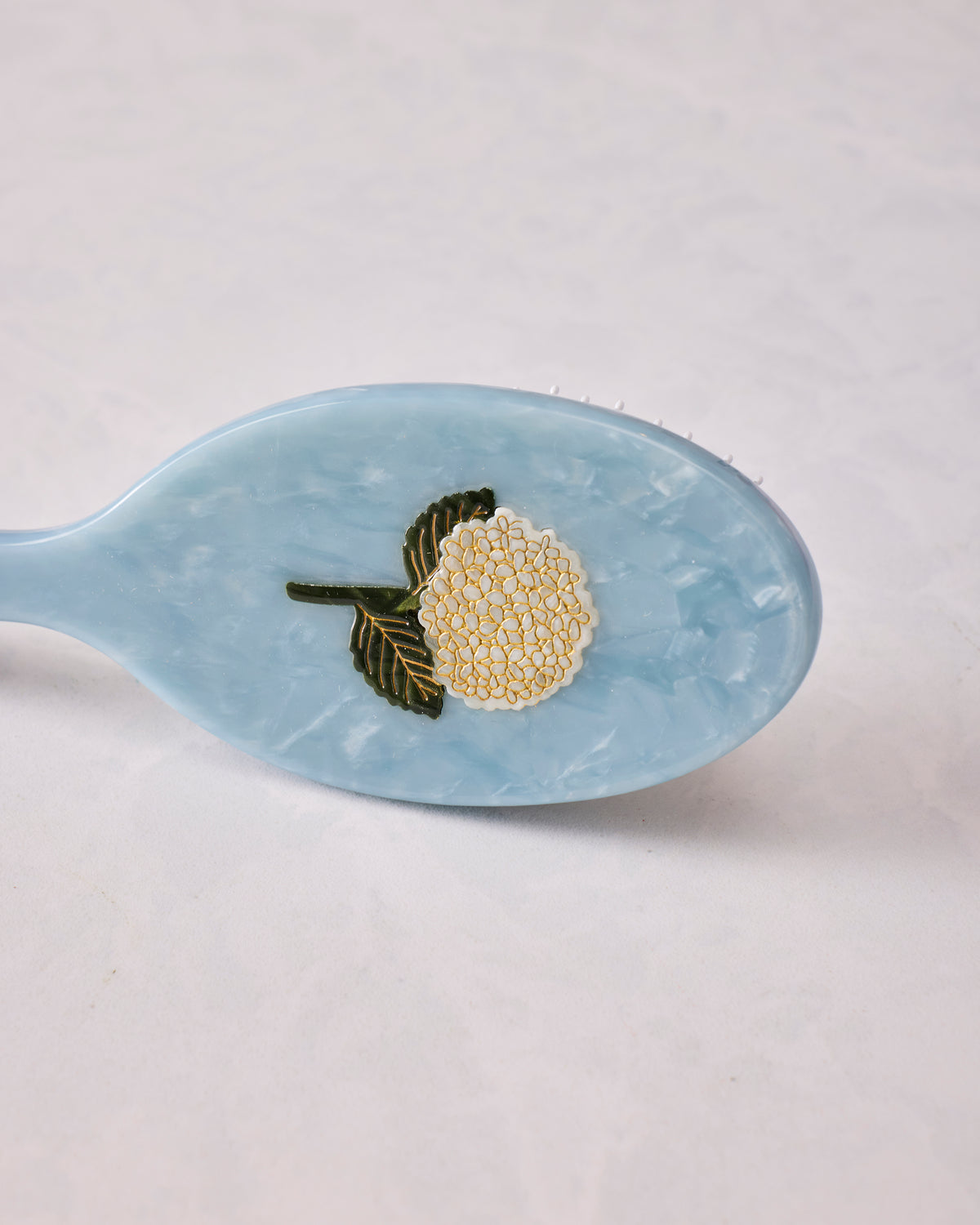 Blue Combo - Hand Painted Hydrangea Amazing Hair Day Brush - Solar Eclipse - Printfresh
