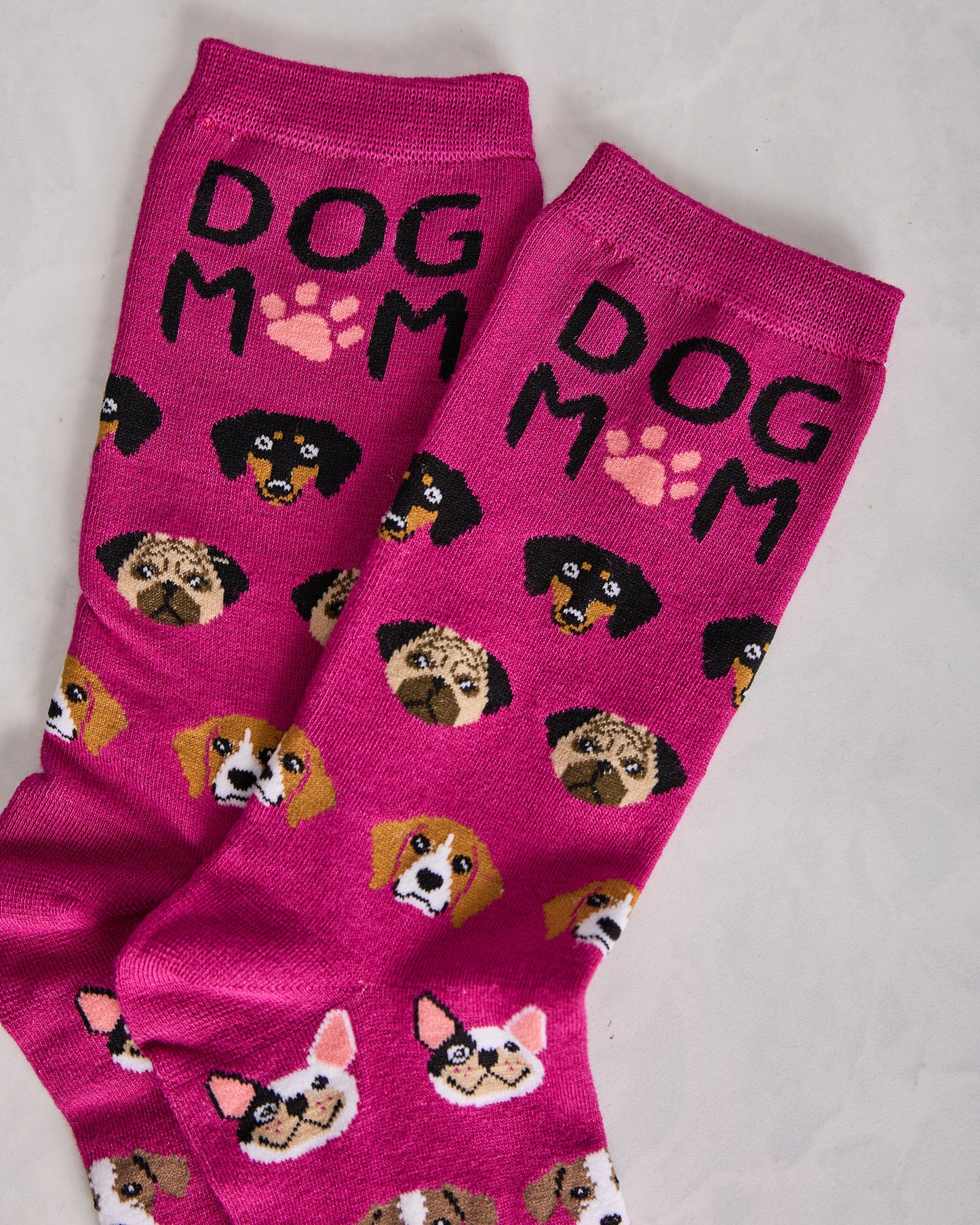 Fuchsia - Dog Mom Bamboo Crew - Infinity Classics - Printfresh