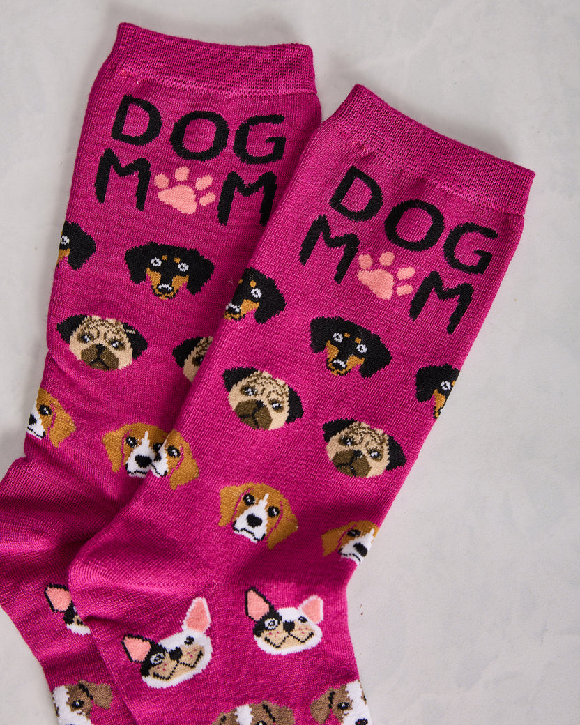 Fuchsia - Dog Mom Bamboo Crew - Infinity Classics - Printfresh