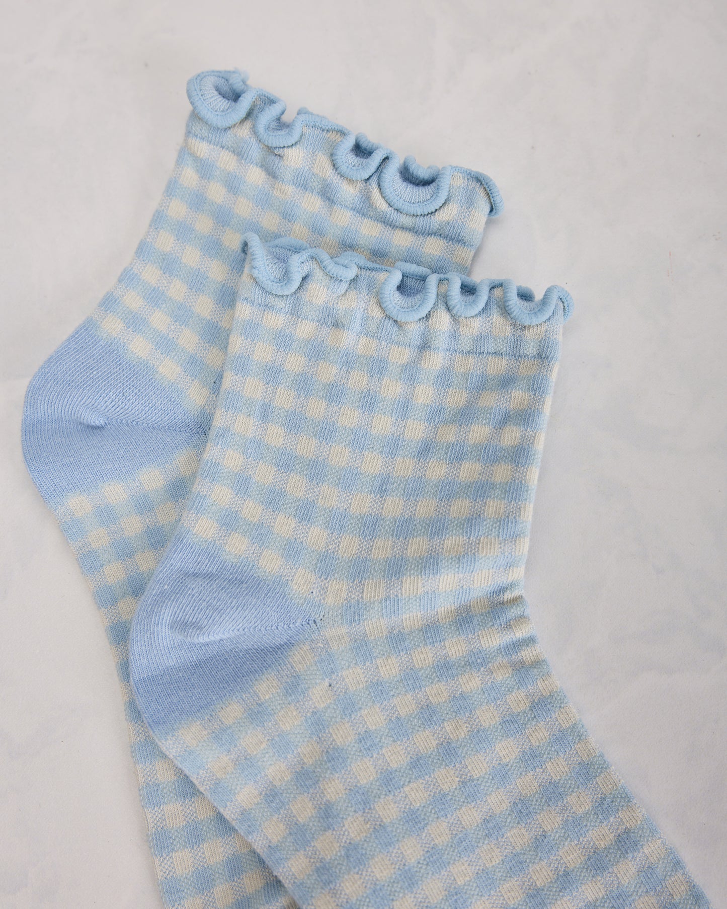 Blue Check - Gingham Anklet Sock - Infinity Classics - Printfresh