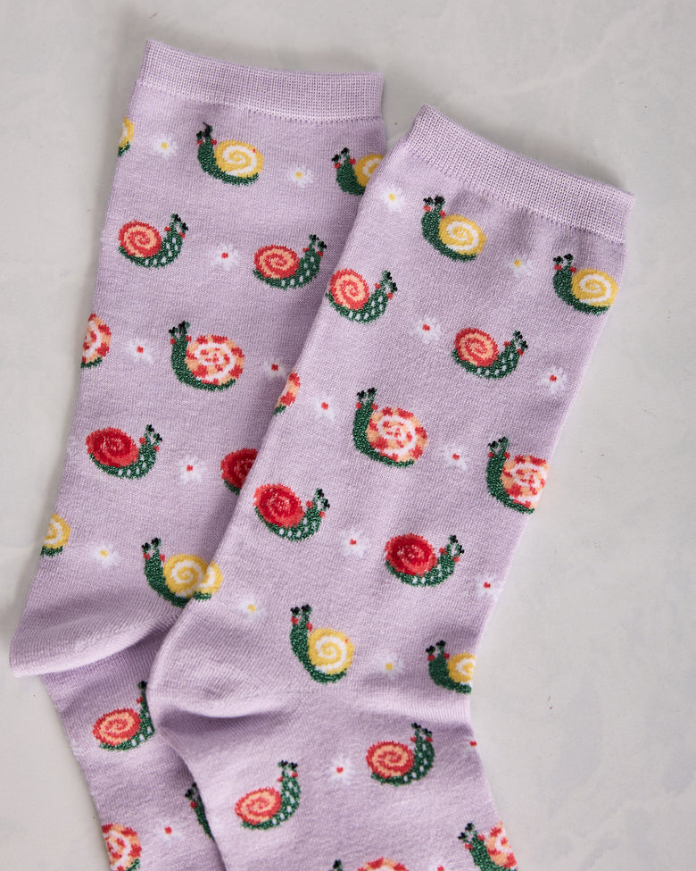 Lavender Combo - Snails Bamboo Crew - Infinity Classics - Printfresh