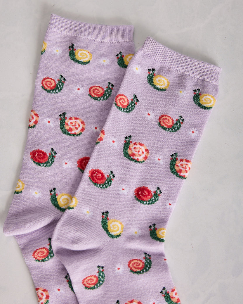 Lavender Combo - Snails Bamboo Crew - Infinity Classics - Printfresh