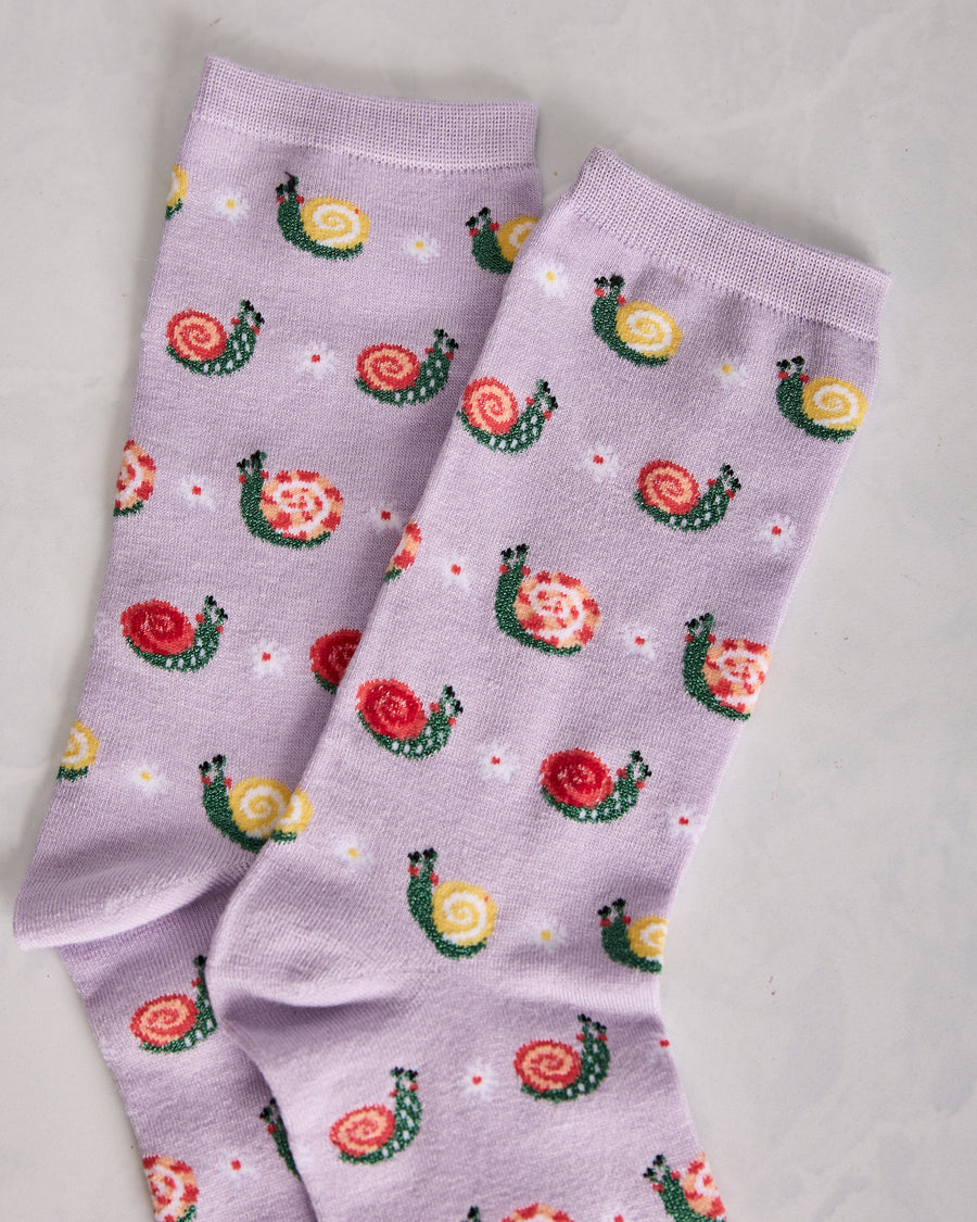 Lavender Combo - Snails Bamboo Crew - Infinity Classics - Printfresh