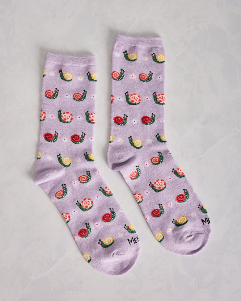 Lavender Combo - Snails Bamboo Crew - Infinity Classics - Printfresh