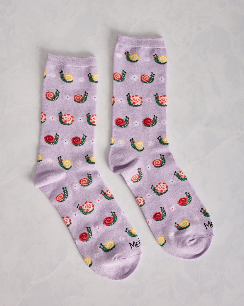 Lavender Combo - Snails Bamboo Crew - Infinity Classics - Printfresh