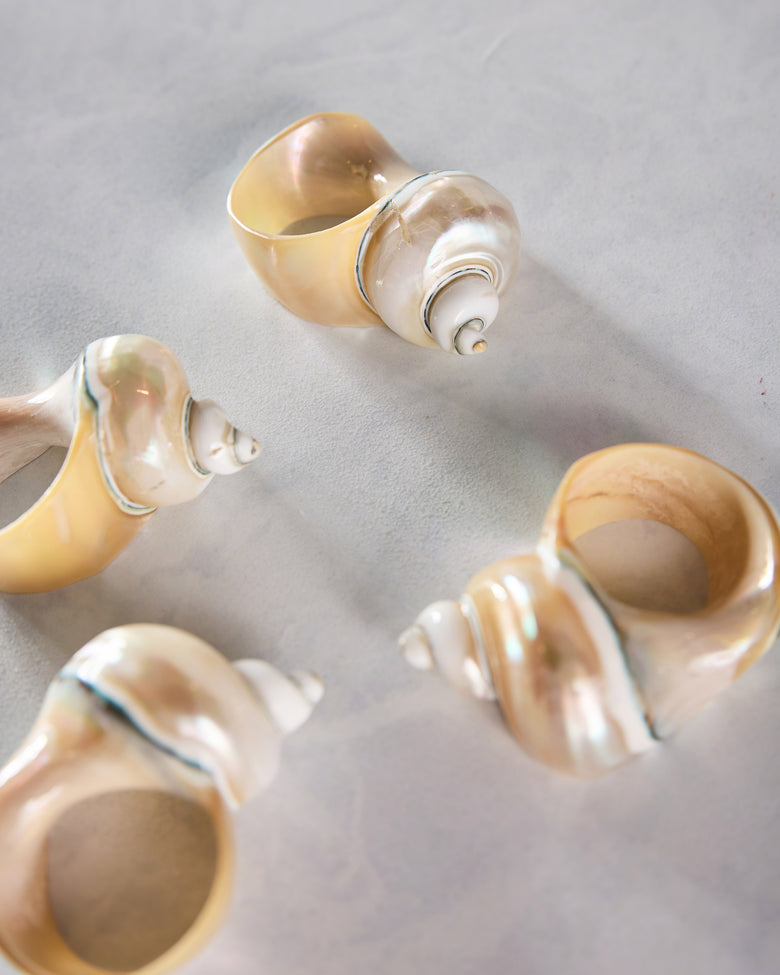 Shell - Seashell Napkin Rings Set of 4 - Inner Child - Printfresh