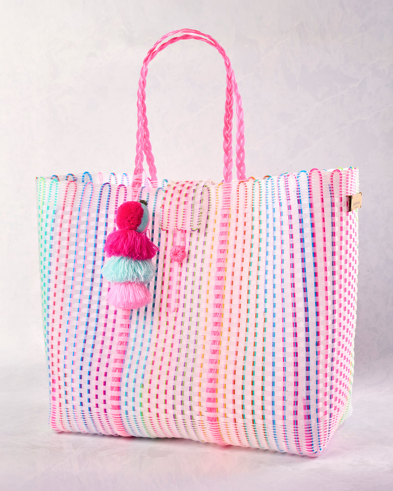 Neon Pink - Iris Neon Pink Citron Tote - Squeeze de Citron - Printfresh