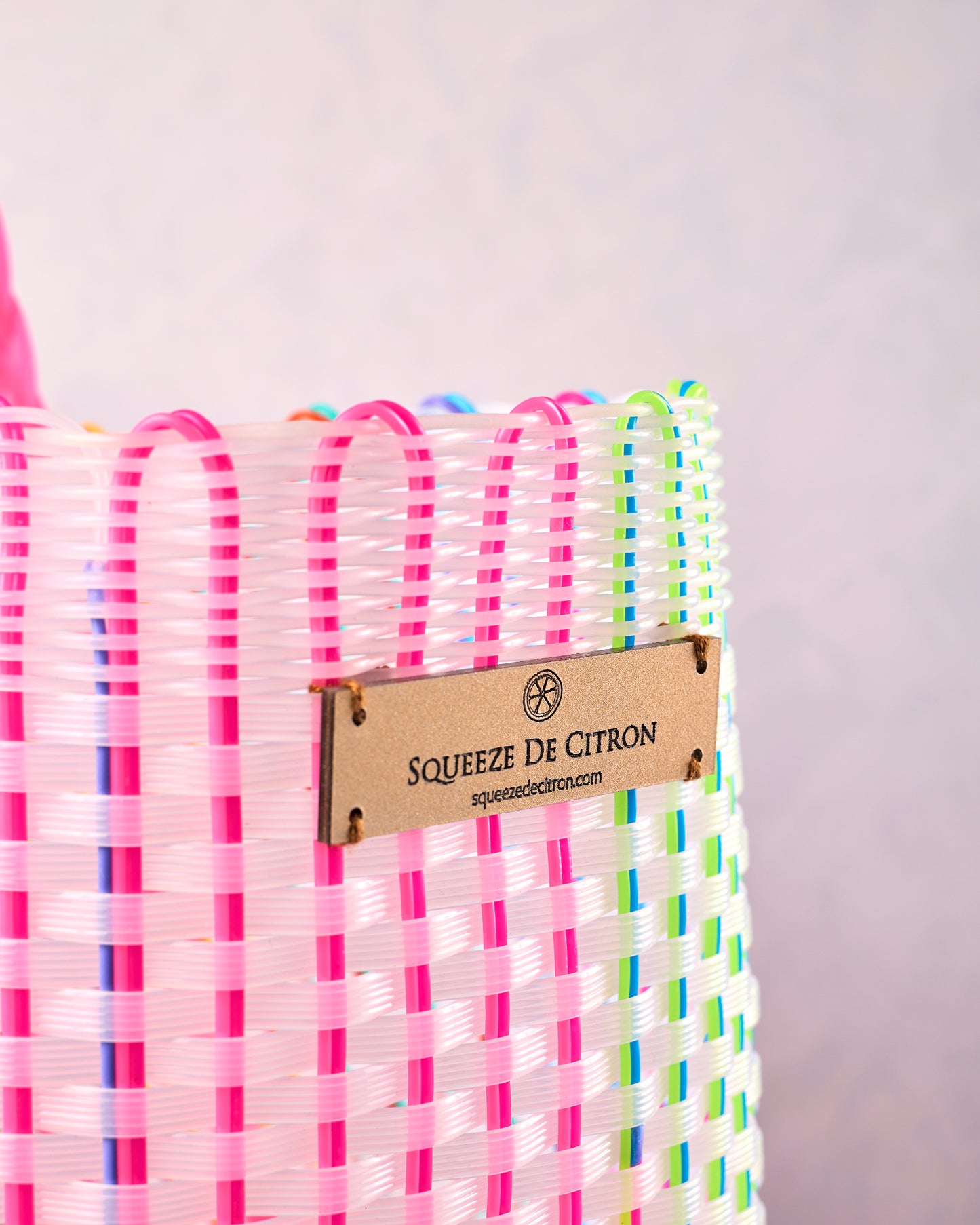 Neon Pink - Iris Neon Pink Citron Tote - Squeeze de Citron - Printfresh