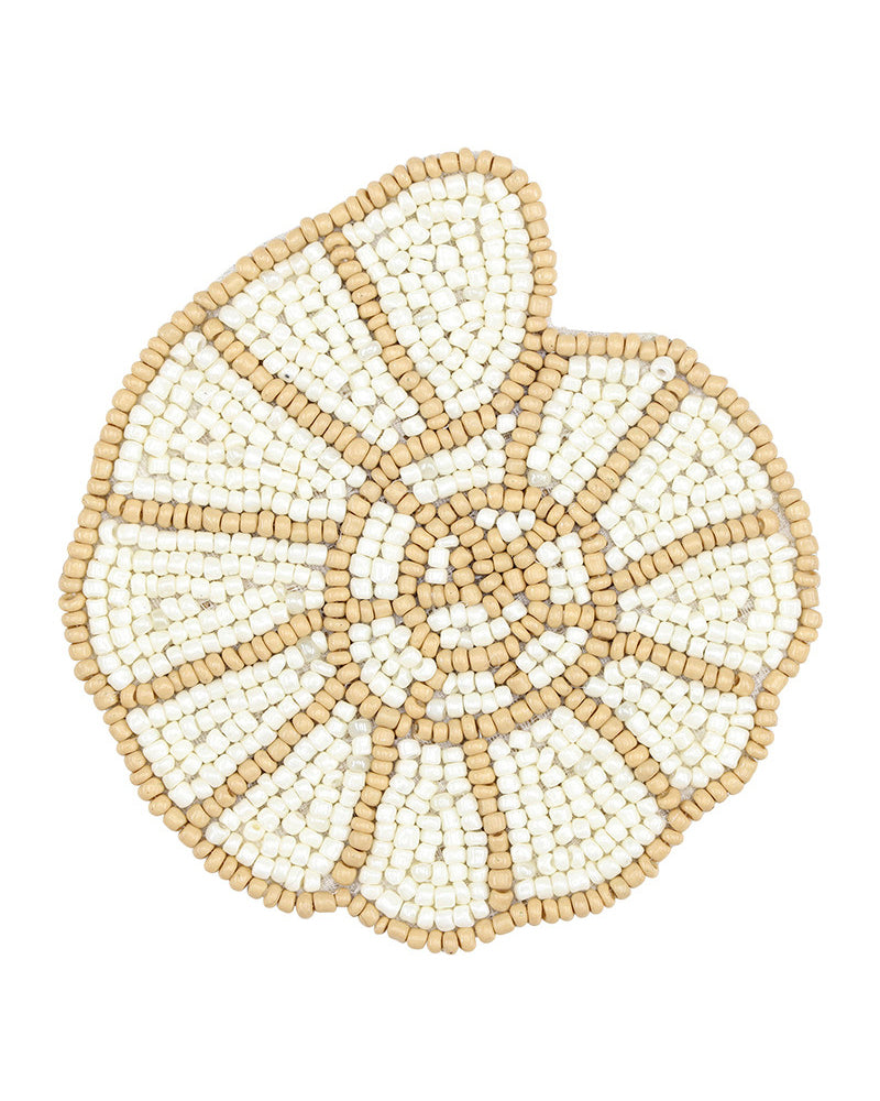 Ivory Combo - Beaded Shell Coasters Set of 4 - Creative Brands - Printfresh