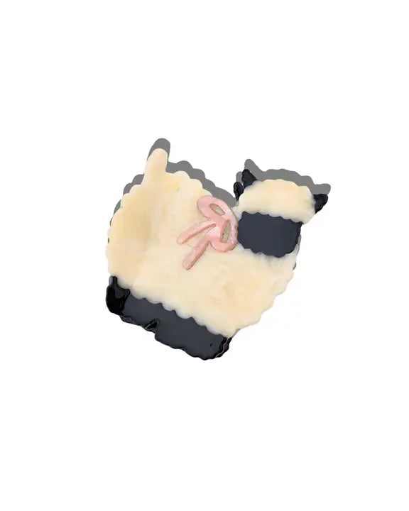 Ivory Combo - Hand Painted Sheep Claw Hair Clip - Solar Eclipse - Printfresh