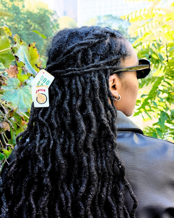 Ivory - Hand Painted Mini Mahjong Clip - Solar Eclipse - Printfresh