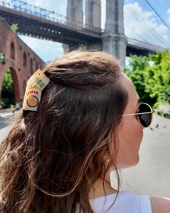 Ivory - Hand Painted Mini Mahjong Clip - Solar Eclipse - Printfresh