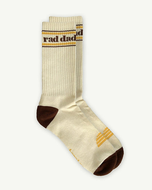 Ivory - Rad Dad Organic Cotton Crew Sock - Banabae - Printfresh