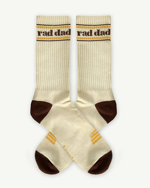 Ivory - Rad Dad Organic Cotton Crew Sock - Banabae - Printfresh