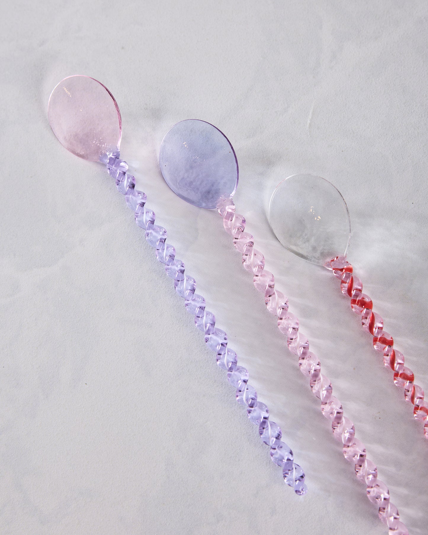 Pink/Lilac - Glass Stirring Spoon - Kessellate - Printfresh
