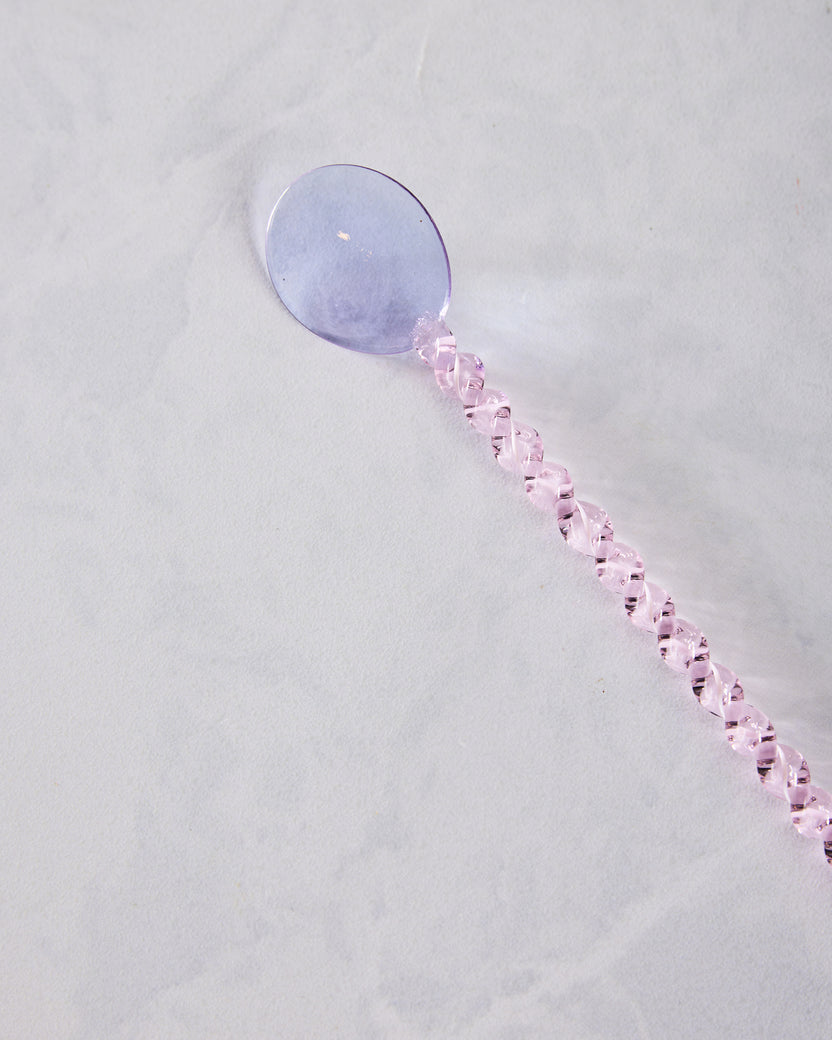 Lilac/Pink - Glass Stirring Spoon - Kessellate - Printfresh