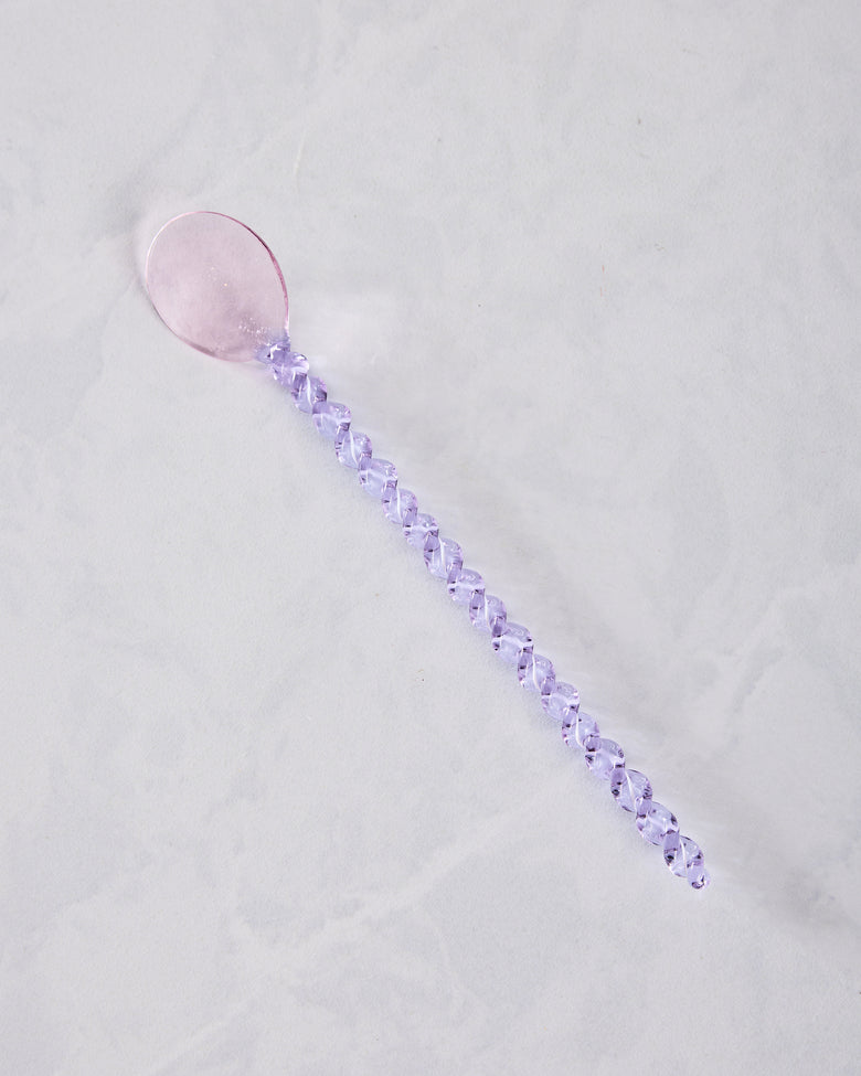 Pink/Lilac - Glass Stirring Spoon - Kessellate - Printfresh