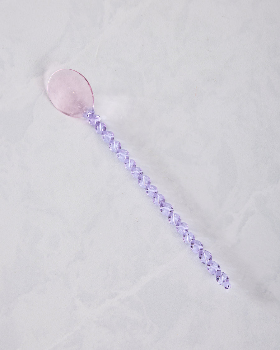 Pink/Lilac - Glass Stirring Spoon - Kessellate - Printfresh