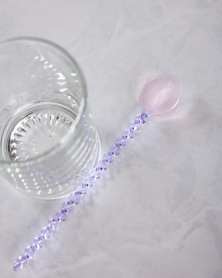 Pink/Lilac - Glass Stirring Spoon - Kessellate - Printfresh