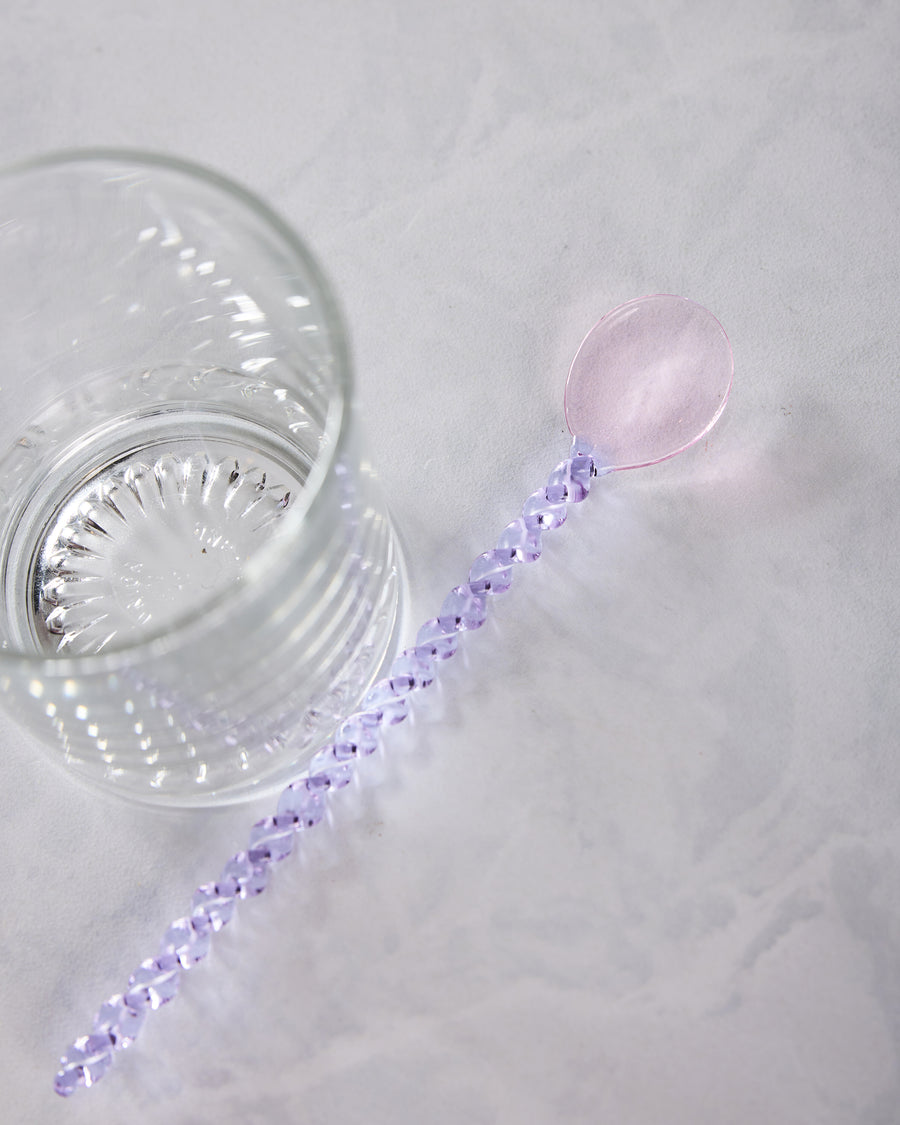 Pink/Lilac - Glass Stirring Spoon - Kessellate - Printfresh