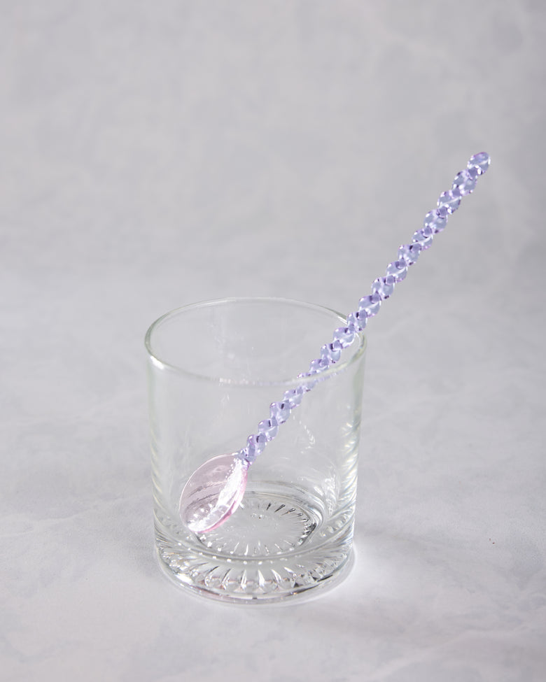 Pink/Lilac - Glass Stirring Spoon - Kessellate - Printfresh