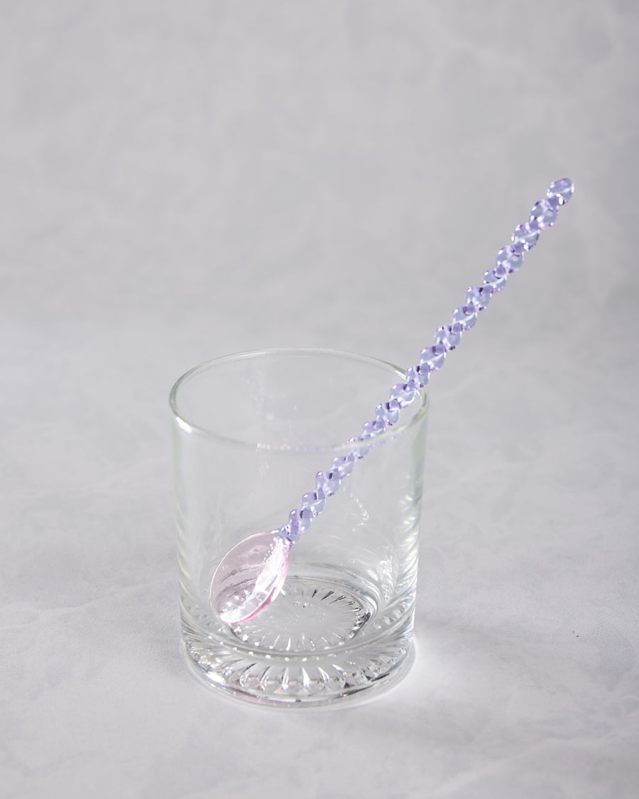Pink/Lilac - Glass Stirring Spoon - Kessellate - Printfresh