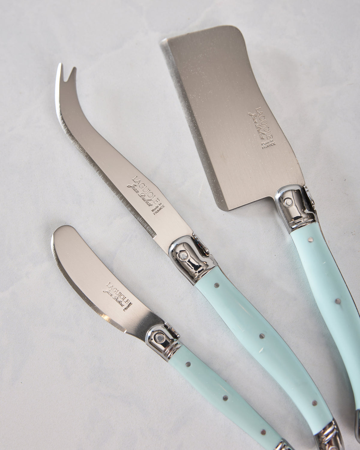 Turquoise - Laguiole 3-Piece Turquoise Cheese Knife Set - French Home