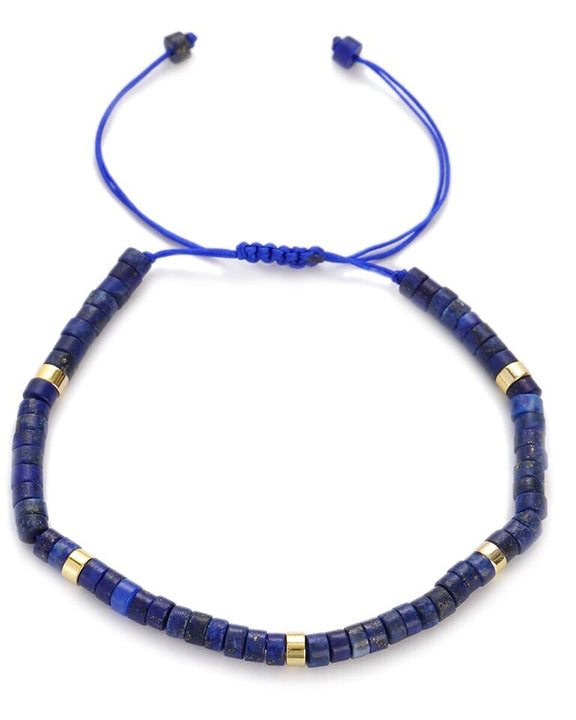 Lapis - Lapis Heishi Stone Bracelet - Stolen Riches - Printfresh