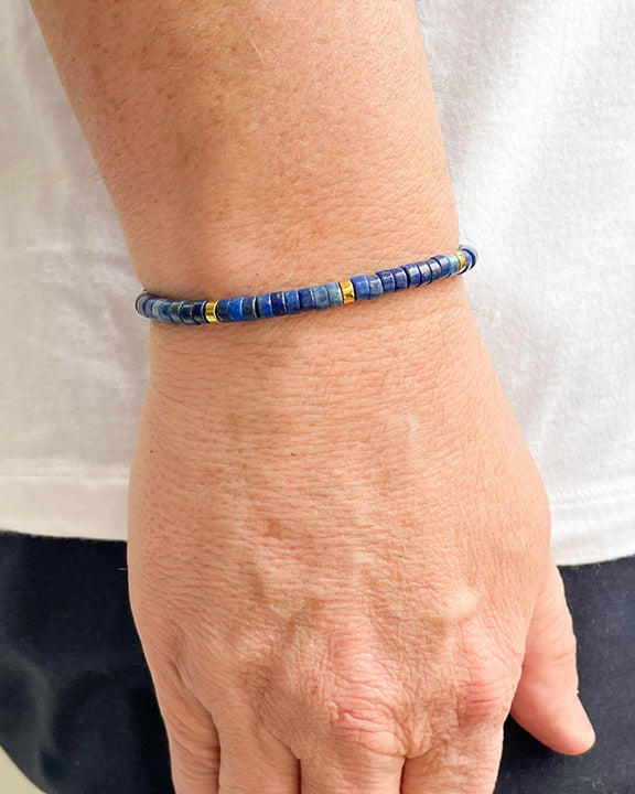 Lapis - Lapis Heishi Stone Bracelet - Stolen Riches - Printfresh