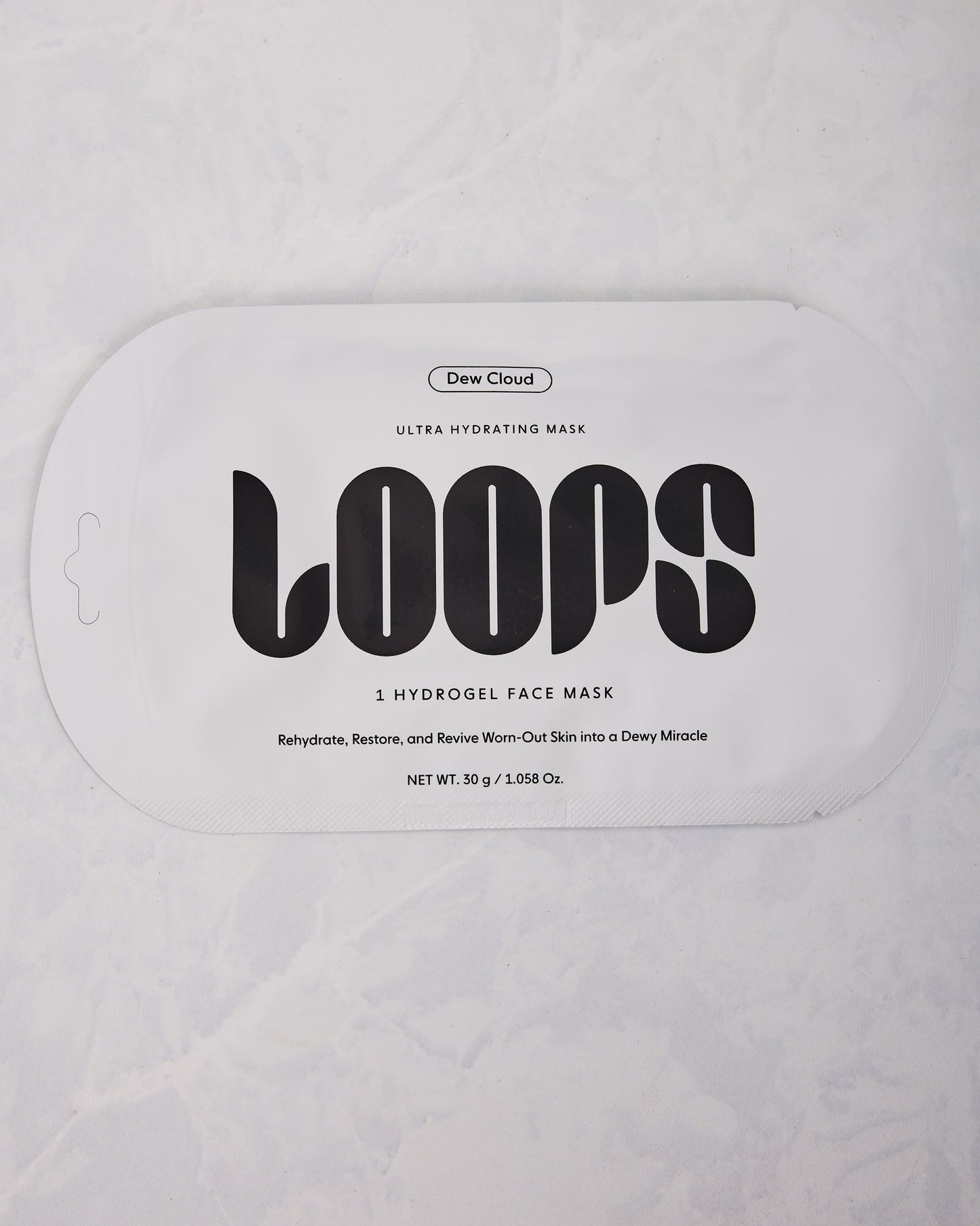 White - Loops Dew Cloud Face Mask - Loops - Printfresh