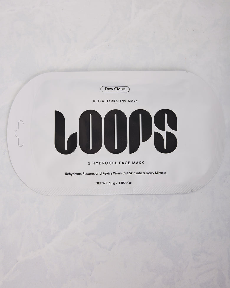 White - Loops Dew Cloud Face Mask - Loops - Printfresh