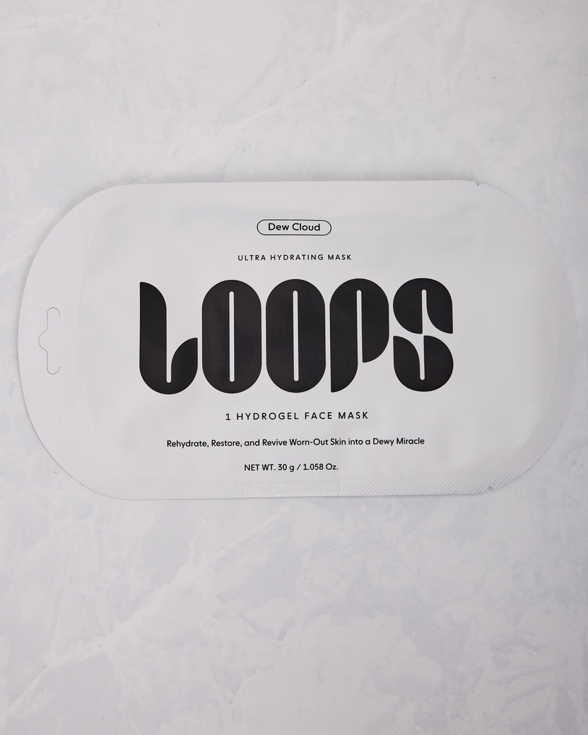 White - Loops Dew Cloud Face Mask - Loops - Printfresh