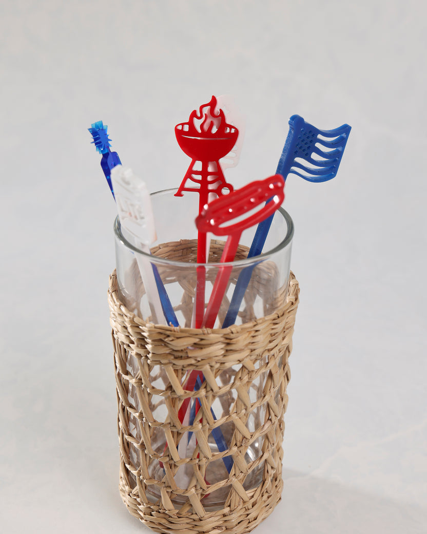 Red/White/Blue - July 4th Stir Stick Set - Lucky Lemon Paper Co