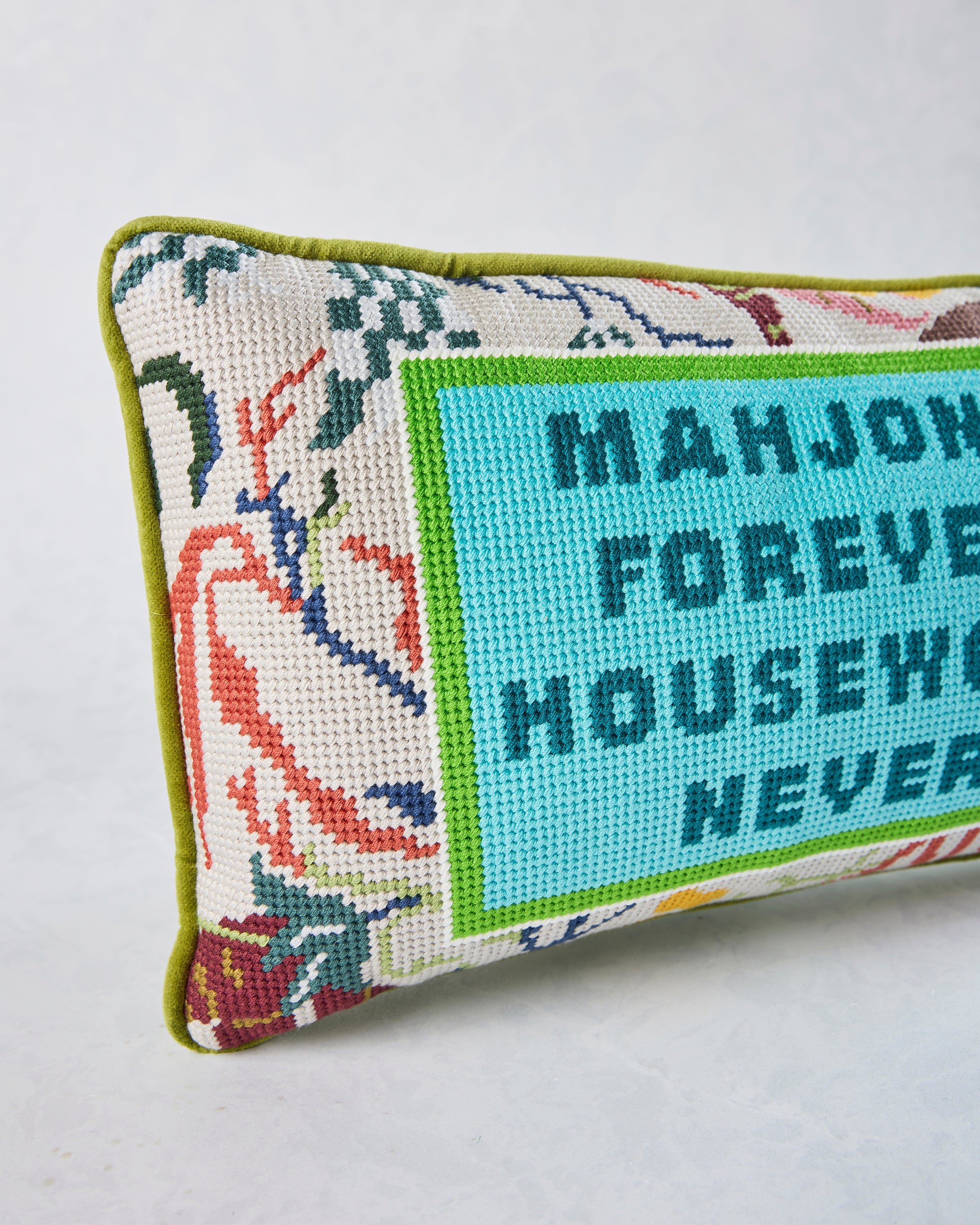 Furbish Studio Mahjong Needlepoint Pillow - Thumbnail 3