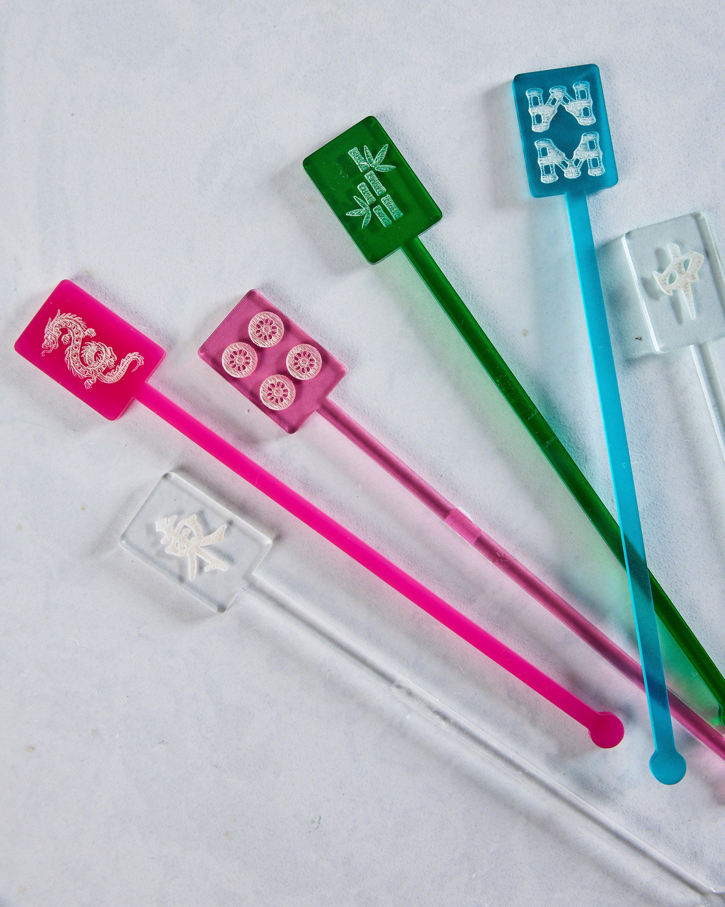 Multi - Mahjong Stir Stick Set - Lucky Lemon Paper Co. – Printfresh