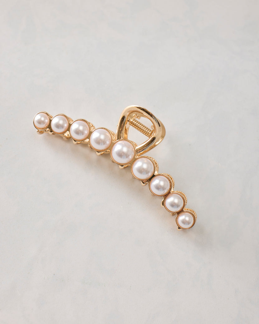 Gold Combo - Milano Pearl Claw Clip - L. Erickson - Printfresh