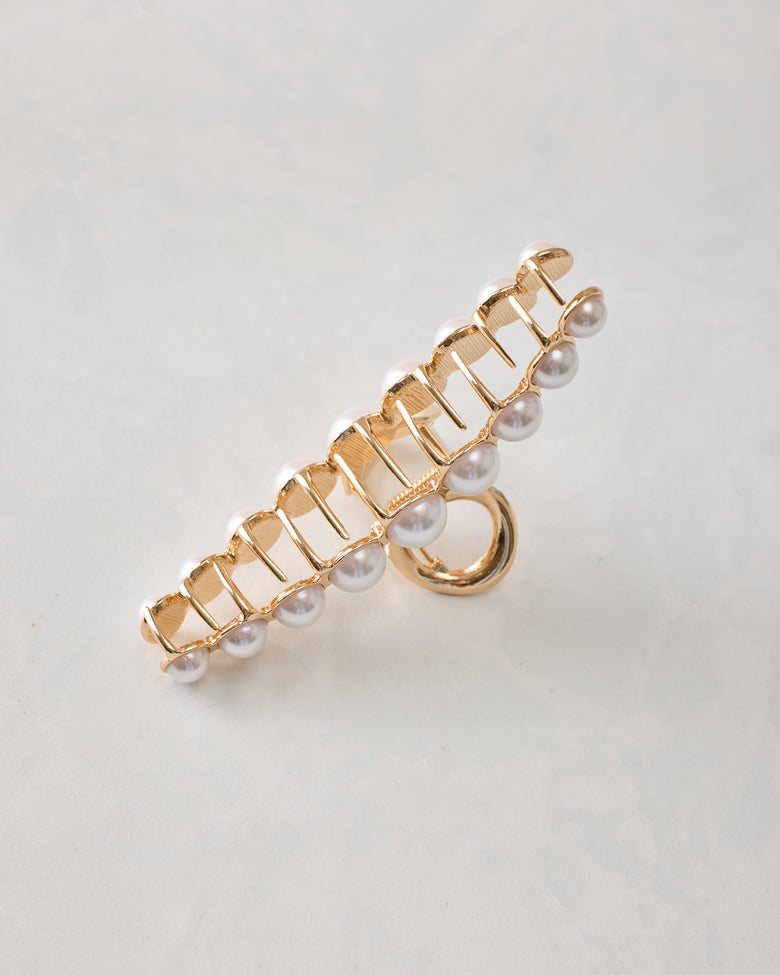 Gold Combo - Milano Pearl Claw Clip - L. Erickson - Printfresh