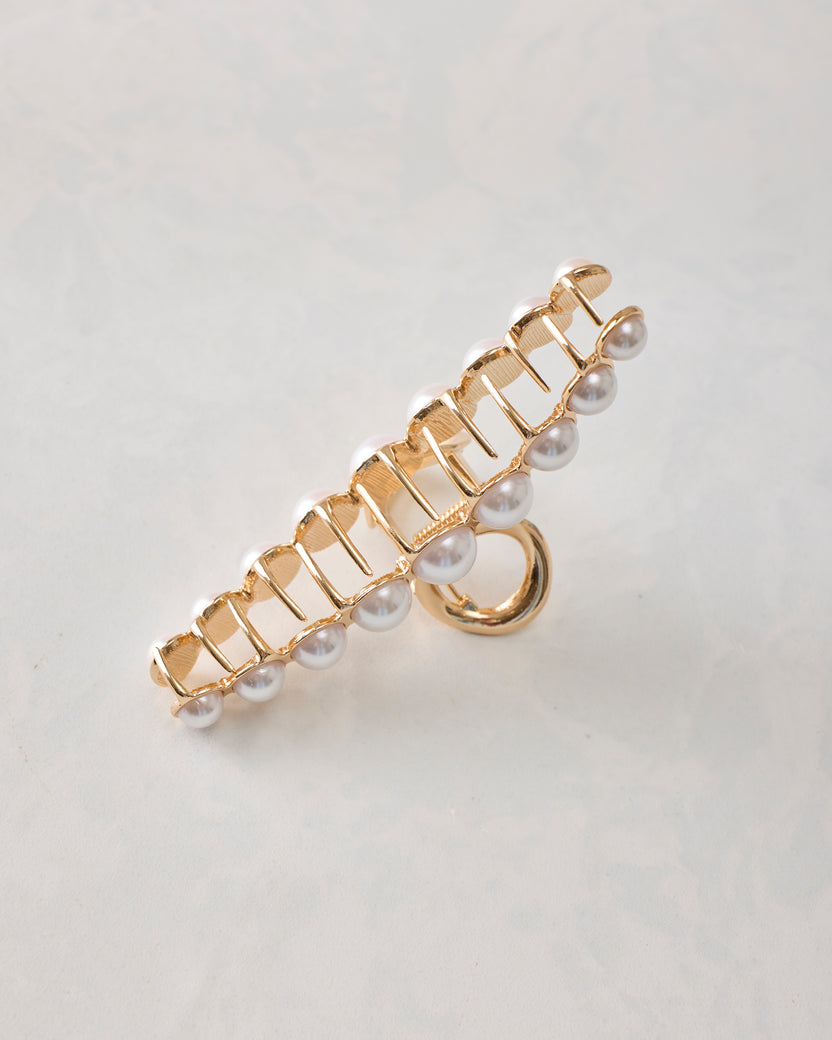 Gold Combo - Milano Pearl Claw Clip - L. Erickson - Printfresh