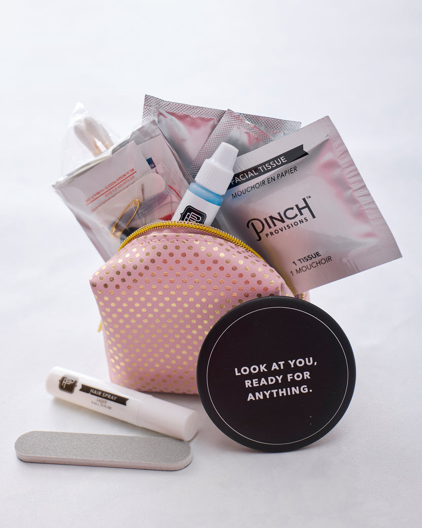Pink Gold Dot - Minimergency Kit For Bridesmaids - Pinch Provisions